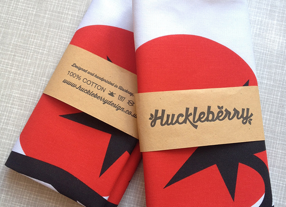 Huckleberry Star Tomatoes tea towel
